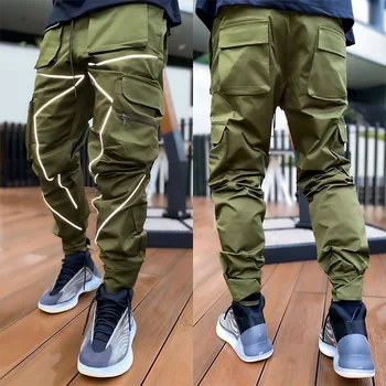 Индивидуальные свободные брюки-карго с несколькими карманами для отдыха, мужские брюки