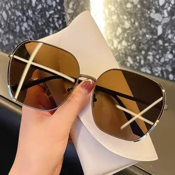 Летние негабаритные поляризованные солнцезащитные очки для женщин и мужчин, солнцезащитные очки с защитой от ультрафиолета, модные очки градиентных оттенков UV400
