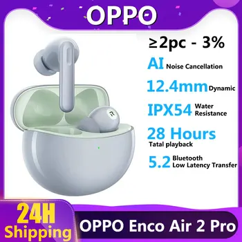 Оригинальные наушники Oppo Enco Air2 Pro Air 2 Pro Bluetooth5.2 ANC С Активным Шумоподавлением 12,4 мм Усилитель глубоких басов IP54 Для Reno 8