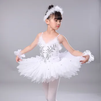 Белая профессиональная танцевальная балетная пачка для ребенка, платье балерины, платье для выступлений на фигурном катании, пачки для взрослых, костюм Лебединого озера