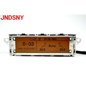 JNDSNY поддержка USB Двухзонный воздушный Bluetooth Дисплей желтый монитор 12 pin для Peugeot 307 407 408 экран citroen C4 C5 экран