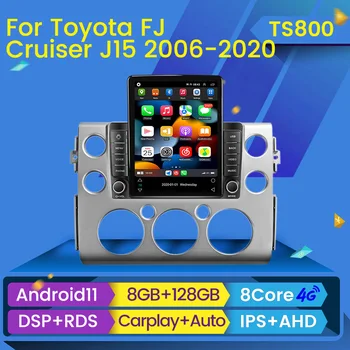 8-ядерный автомобильный радиоприемник Tesla Style Android 11 Мультимедиа GPS Навигация видеоплеер для Toyota FJ Cruiser J15 2006-2020 Auto Carplay