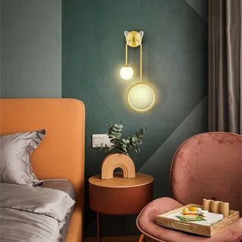 Минималистичный настенный светильник с золотой бабочкой, креативное Настенное Крепление, Светодиодная лампа, Прикроватная тумбочка, Фоновое Освещение для спальни, Украшение