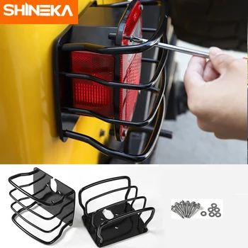 Металлическая накладка заднего фонаря SHINEKA, Защитная наклейка для Jeep Wrangler TJ 1997-2006 Для стайлинга автомобилей