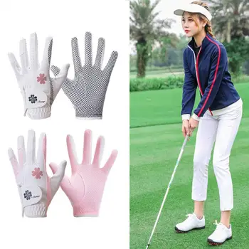 1 пара силиконовых женских перчаток для гольфа, высокая эластичность, дышащие противоскользящие перчатки для упражнений на сжатие, принадлежности для гольфа
