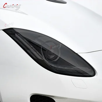 2 Шт Защитная Пленка Для Автомобильных Фар Виниловая Прозрачная Черная Наклейка TPU Для Jaguar F Type X152 2013-Настоящее Время Аксессуары