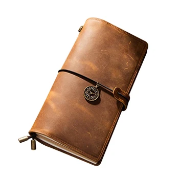 Ретро-ноутбук A6 Vintage Travelers Journal из кожи ручной работы для письма / Поэты / Путешественники / Ежедневные заметки