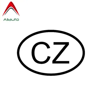 Модная автомобильная наклейка Aliauto CZ Код страны Чешской Республики Овальные Аксессуары Виниловая наклейка для Volvo Honda Chevrolet Kia, 13 см * 9 см