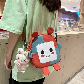 Холщовая женская сумка-мессенджер через плечо, маленькие модные японские милые сумки через плечо для студенток, хлопчатобумажные женские сумки из хлопчатобумажной ткани