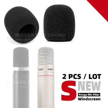 Для AKG C1000S C1000 C 1000 S Защитный экран с поп-фильтром, лобовое стекло, губчатая пена, крышка микрофона, ветрозащитный экран, ветровое стекло для микрофона