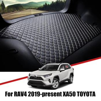 Кожаные коврики в багажник автомобиля для Toyota RAV4 XA50 2019 2020 2021 2022, Водонепроницаемые Защитные накладки для пола, Аксессуары для грузовых лайнеров