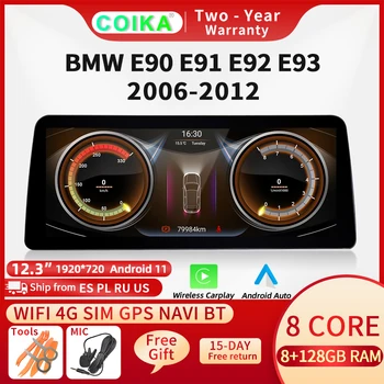 1920*720P Сенсорный Экран Автомобиля GPS Navi Радио Для BMW E90 E91 E92 E93 2006-2012 Android 11 WIFI 4G SIM PIP 8 Core Беспроводной Carplay