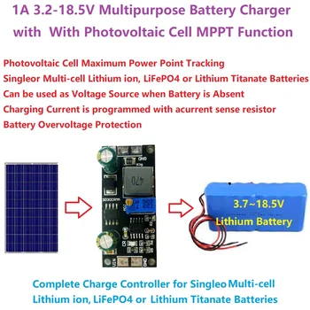 MPPT Солнечный Контроллер 1A 3,2 В 3,7 В 3,8 В 7,4 В 11,1 В 14,8 В Литий-ионный LiFePO4 Титанатный Модуль Зарядного Устройства