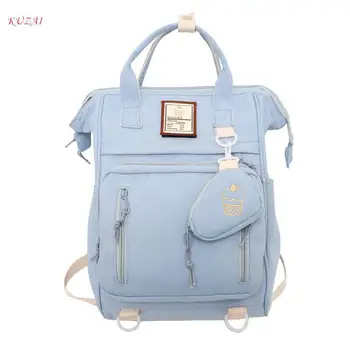 Многофункциональный женский рюкзак KUZAI, школьные сумки на двойной молнии, рюкзак для ноутбука для девочек-подростков, Милая студенческая сумка Mochila