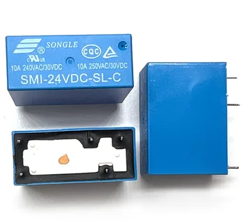 10 шт./лот, совершенно новое реле SMI-05VDC-SL-C, SMI-12VDC-SL-C, SMI-24VDC-SL-C с 5 контактами ~