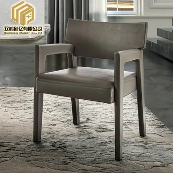 Простой стол и стул, комбинированная спинка, бытовой дизайнерский стул, металлический итальянский легкий роскошный стол и стул
