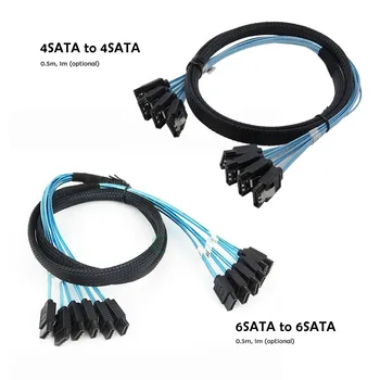 4 шт./компл. 6 шт./компл. SATA III 6 Гбит/с SAS Кабель для серверов 7-контактный SATA к 7-контактному Жесткому диску SATA Кабель для Передачи данных Высококачественный Высокоскоростной