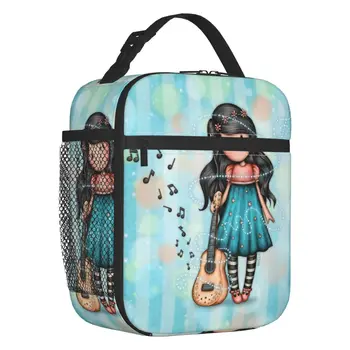 Аниме Девушка Санторо Горджусс, изолированная сумка для ланча, для школьного офиса, портативный термоохладитель, коробка для Бенто, для женщин и детей