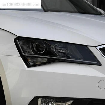 Защитная пленка для автомобильных фар, Прозрачная черная наклейка из ТПУ для Skoda Superb 3 3V B8 2015 2016 2017 2018 2019 2020 Аксессуары