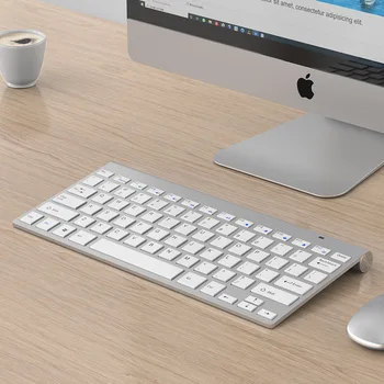 Новая ультратонкая беспроводная мини-клавиатура и мышь 2.4G для iMac Pro Chocolate Mute Windows Linux