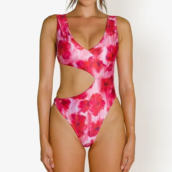 2023 Новый Летний Модный Сексуальный цельный купальник, Сексуальное Бикини, купальный костюм, Женский купальник с принтом, цельный купальник