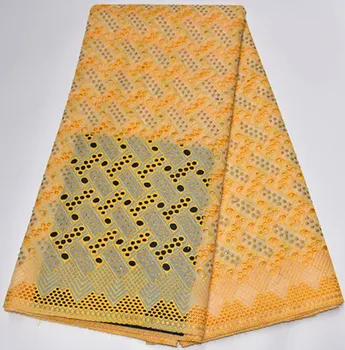 gola lace африканское швейцарское вуалевое кружево в Швейцарии нигерийские кружевные ткани швейцарская кружевная ткань 5 ярдов хлопчатобумажной ткани для платья PS-Q272