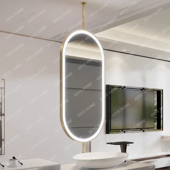 Настенное зеркало для макияжа со светодиодным датчиком освещенности, Парикмахерское зеркало Espelho Para Banheiro, Туалетное зеркало EB5BM