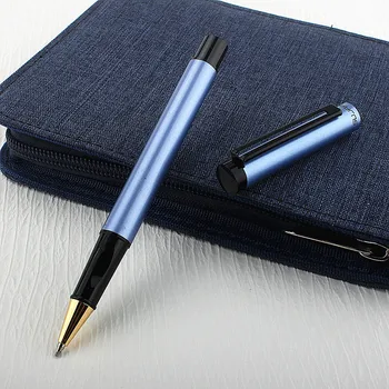 Высококачественная 8022 ярко-синего цвета Деловая офисная ручка-роллер со средним пером Новая