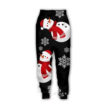 Новая 3D печать С Рождеством Христовым, модные мужские Женские Спортивные костюмы, брюки в стиле хип-хоп с круглым вырезом, большие размеры S-7XL, уличная одежда