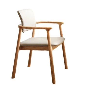 Обеденный стул из массива дерева Hxl, Бревенчатый стул для чайной комнаты, кресло для учебы, стул с подлокотником