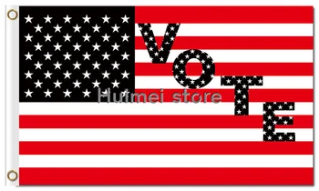 флаг голосования 100D полиэстер на заказ США баннер Америки цифровая печать пользовательский флаг голосования США