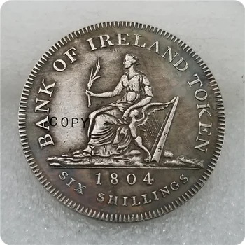 КОПИРОВАЛЬНАЯ монета 1804 Ирландского банка в долларах 6 шиллингов