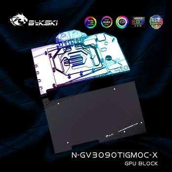 Блок графического процессора Bykski для Видеокарты GIGABYTE RTX3090TI GAMING OC с Медным Радиатором, Водяной Охладитель Графического процессора RGB AURA SYNC N-GV3090TIGMOC-X