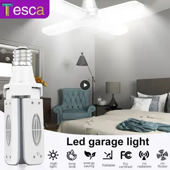 Промышленная светодиодная лампа Регулируемый Домашний Листовой светильник Складная Светодиодная лампа E27 Гаражное Освещение Промышленное Освещение Потолочные светильники Mini