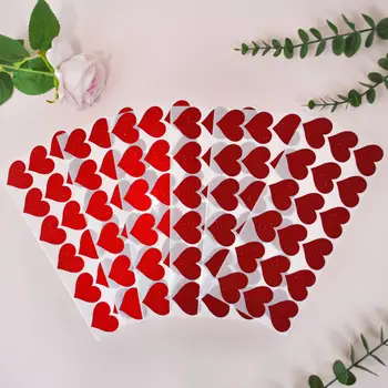 36 шт./ 2 листа, декоративные наклейки с блестящими сердечками, красные клейкие этикетки для Дня Святого Валентина, годовщины свадьбы