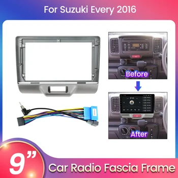 9-ДЮЙМОВЫЙ комплект автомобильной рамы Android, лицевая панель для SUZUKI Every Wagon 2015 2016 2017 2018 2019, аудиокадр с большим экраном Android