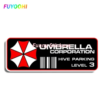 Экстерьер / защита FUYOOHI Забавные наклейки для парковки Umbrella Corporation Hive 3-го уровня, наклейка для автомобиля Resident, Автоукрашение