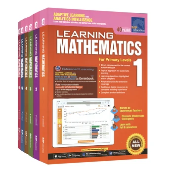 Учебники по математике для детей, Сингапурский учебник математики для начальной школы, Новые 6 шт. / компл., учебник по математике SAP для 1-6 классов