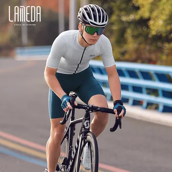 LAMEDA 2023 Новый велосипедный костюм CoolMax Double Arrow, мужской топ с коротким рукавом, Быстросохнущий комплект для шоссейного велосипеда