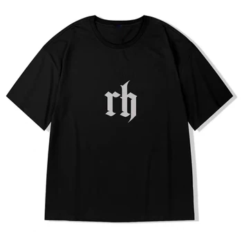 Летняя мужская футболка из хлопка оверсайз 2023 с коротким рукавом и буквенным графическим принтом Y2k, футболки, уличная одежда в стиле хип-хоп, свободная футболка 8XL
