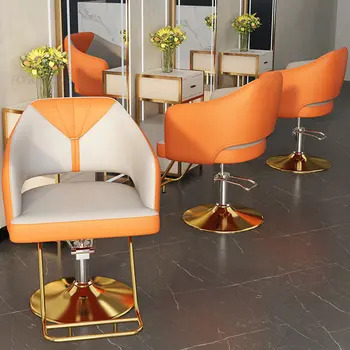 Высококачественные парикмахерские кресла из нержавеющей стали, современная мебель для салона красоты, профессиональное кресло для салона красоты, подъемное кресло для салона