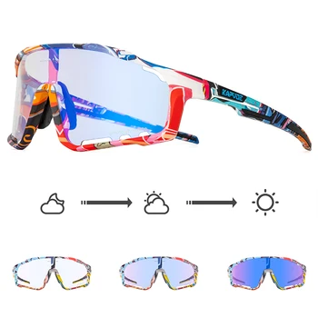 НОВЫЕ фотохромные КРАСНЫЕ и синие велосипедные солнцезащитные очки Kapvoe для мужчин Велосипедные очки Велосипед Очки для горных велосипедов Спорт на открытом воздухе