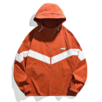 Летняя солнцезащитная куртка большого размера для мужчин, Тонкое пальто, мешковатая Солнцезащитная одежда, Модная Корейская Уличная верхняя одежда, топы для мужчин