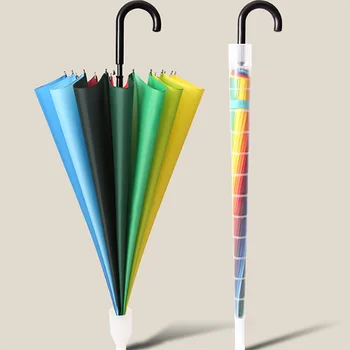 Мужской зонт с длинной ручкой, автоматический ветрозащитный, Большой, прочный, Высококачественный, винтажный, элегантный, женский дождевик Guarda Chuva
