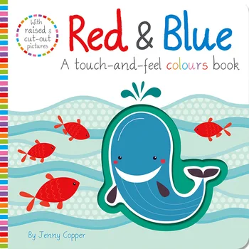 Красно-синяя книга цветов на ощупь, английские развивающие книжки с картинками, Книга для чтения для маленьких детей