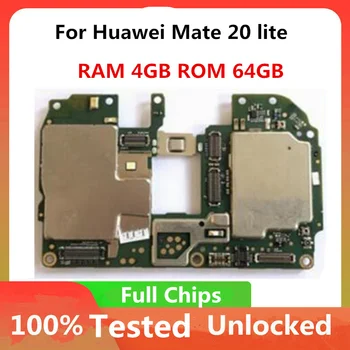 100% Разблокирован для HuaWei Mate 20 Lite Материнская плата 4G RAM 64GB ROM, оригинальные чипы Main Logic Boar Full Для HuaWei Mate 20 Lite