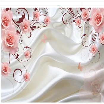 wellyu обои из папье-маше для стен 3 d Обои на заказ Ткань шелк шелковые розы 3D TV wall papel parede behang tapety