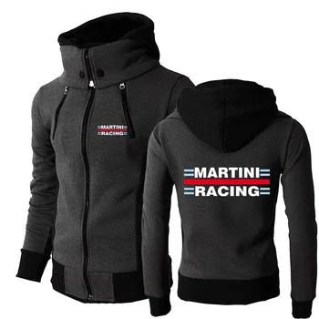 Логотип Martini Racing, мужское пальто контрастных цветов, кардиган, Толстые повседневные толстовки с длинным рукавом, мужские свитшоты