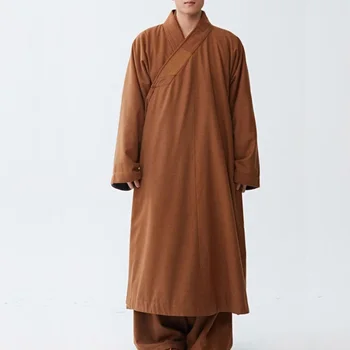Высококачественная зимняя и осенняя шерсть, костюм Шаолиньского монаха Кунг-фу, пальто для медитации, халат, одежда для дзен-буддизма, униформа