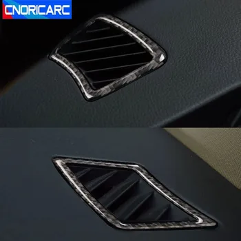 Карбоновое волокно Автомобильные Воздухозаборники с обеих сторон приборной панели Отделка рамы Накладка для BMW 5 серии E60 2005-2010 Наклейки для интерьера